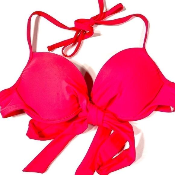HOT PINK BIKINI TOP SIZE SMALL - Picture 2 of 5